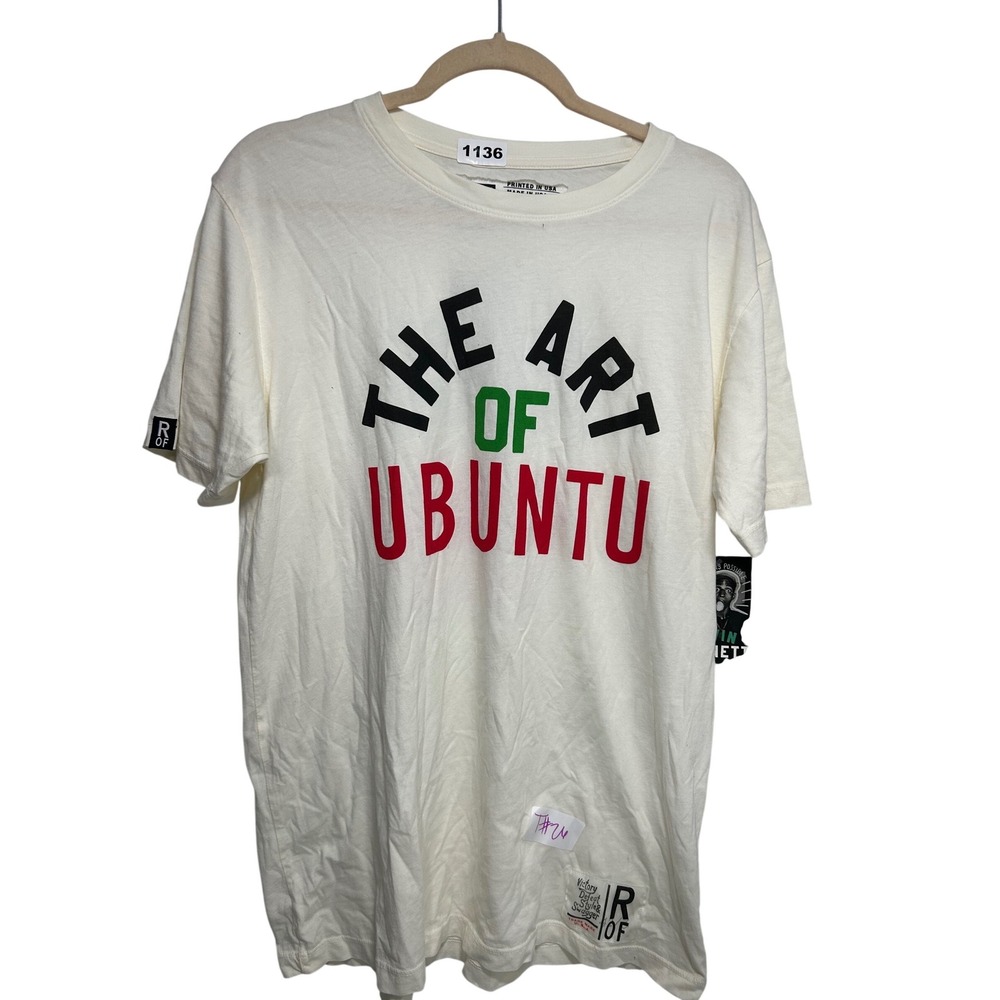 Roots of Fight The Art‎ of Ubuntu Kevin Garnett Graphic T-Shirt Mens Large White